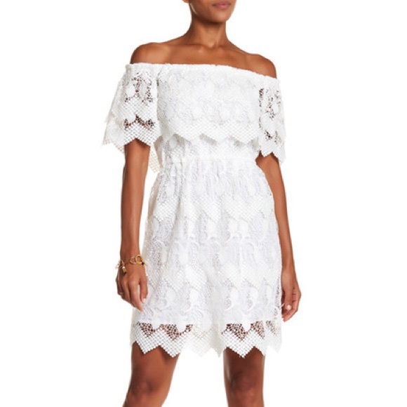 Kobi Halperin Dresses & Skirts - Kobi Halperin Alva Off The Shoulder Lace Dress